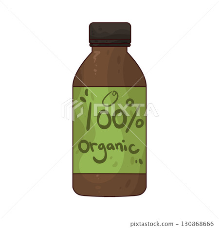 illustration of Organic Bottle Product 130868666
