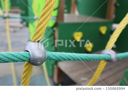 Colorful Adventure Playground Equipment Featuring Exciting Rope Structure for All Ages 130868994