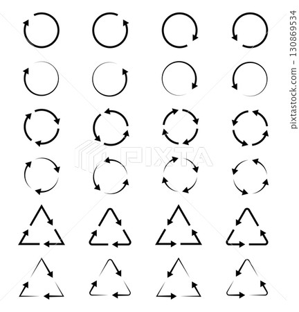 Refresh icon or symbol, restart icon circle arrow. 130869534
