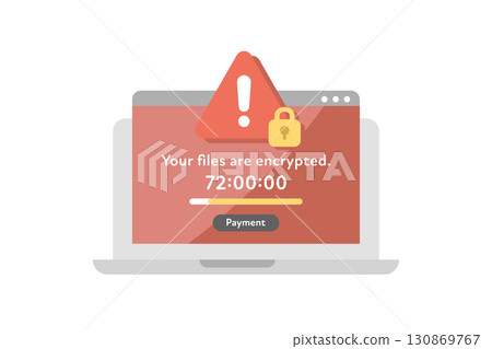 Ransomware (ransomware virus) vector illustration 130869767