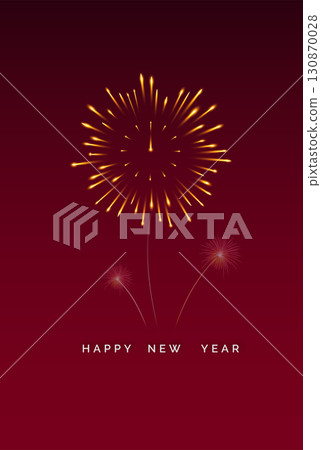 Fireworks Happy New Year Celebration Background 130870028