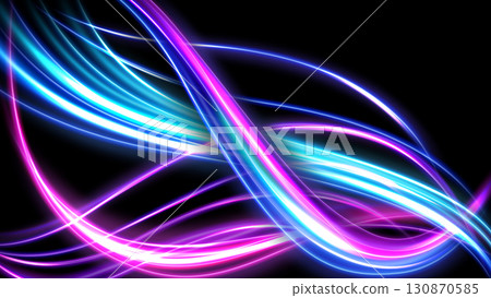Colorful Light Trails, Long Time Exposure Motion Blur Effect, Vector Illustration Colorful Light Trails, Long Time Exposure Motion Blur Effect, Vector Illustration 130870585