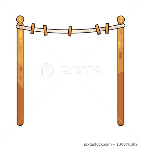 illustration of Clothes line 130870609