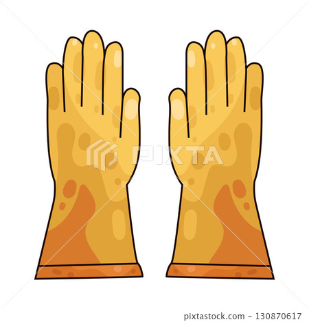 illustration of Cleaning gloves 130870617
