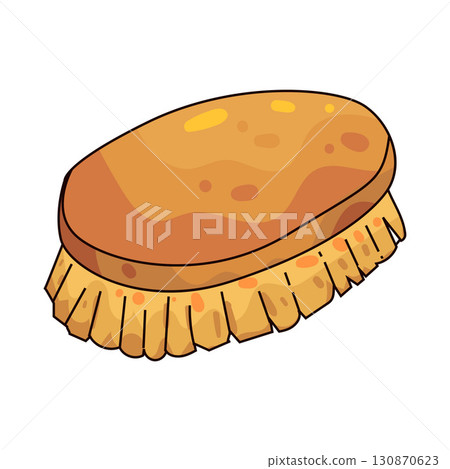 illustration of cleaning brush 130870623