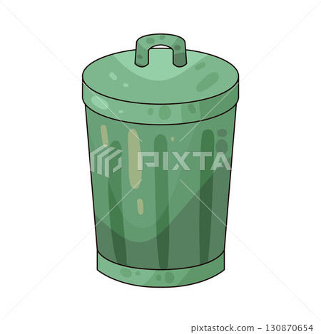 illustration of trash can 130870654