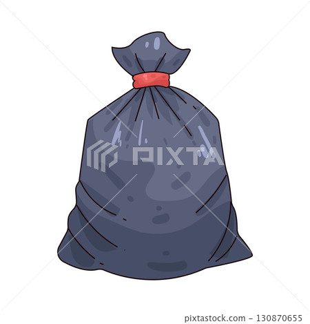 illustration of garbage bag 130870655