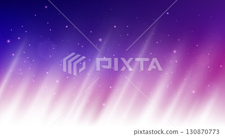 Sun Rays on A Colorful Sky, Vector Illustration 130870773