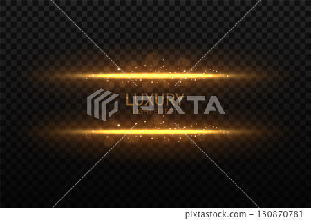 Golden Lines with Sparks Effect, Vector Illustration Golden Lines with Sparks Effect, Vector Illustration 130870781