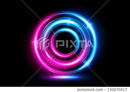 Rounded Pink Blue Light Shiny, Suitable For Product Advertising, Product Design and Other, Vector Illustration 130870817