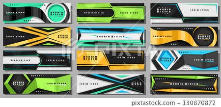 Vector set of Header Templates Vector set of Header Templates 130870872