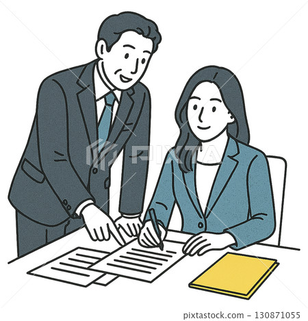 做出安排的商人和女企業家 130871055