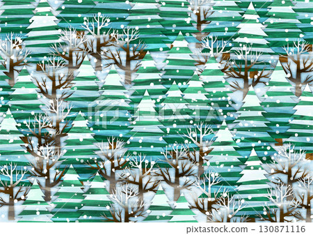 北方森林,冬雪,橫向標準紙張比例 北方森林,冬雪,橫向標準紙張比例 130871116