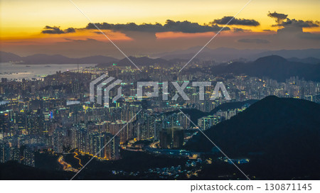 Sept 13 2025 Urban cityscape of Kowloon district Hong Kong 130871145