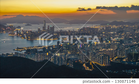 Sept 13 2025 Urban cityscape of Kowloon district Hong Kong 130871146