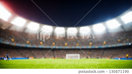 Blurred night scene of a sports stadium 130871190