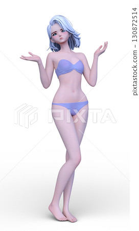比基尼泳裝形象的一名婦女 比基尼泳裝形象的一名婦女 130872514