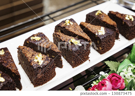Chocolate cake brownie cake stock image 130873475