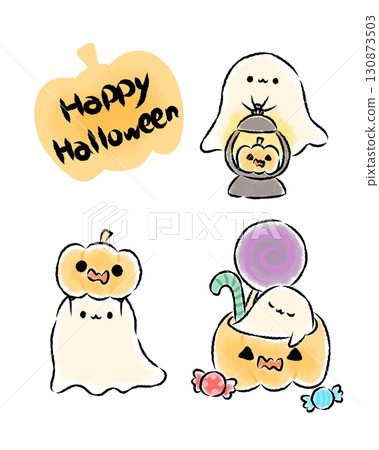 鬼萬聖節快樂沒有背景 130873503