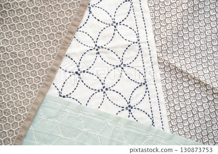 傳統刺繡圖案布料（七寶繡、玳瑁繡、豆紋繡、十字繡） 130873753