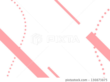 Pink line and dot abstract background design 130873875