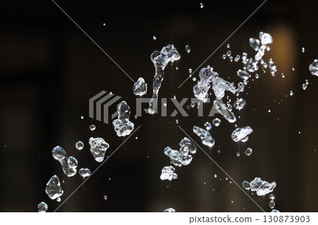 Slow motion image of the moment when the spray floats in the air Slow motion image of the moment when the spray floats in the air 130873903