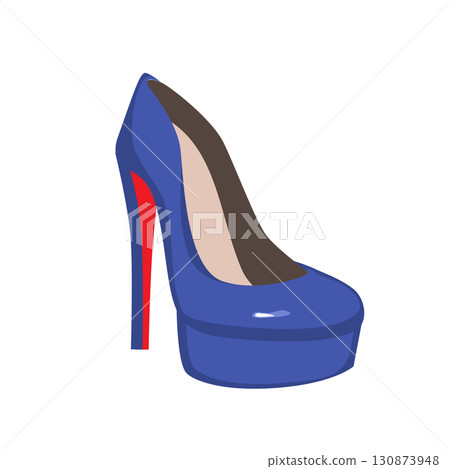 Fashion High Heel Shoe Cartoon Vector Illustration 130873948