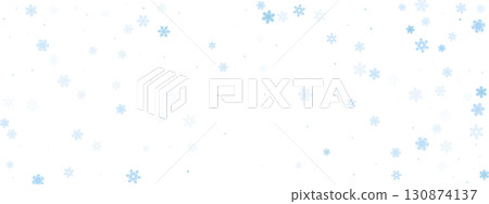New Year snowflake background. Cold ice falling flake ornament. White frosty border with crystal star pattern. Holiday decor texture for seasonal banner. Vector illustration. New Year snowflake background. Cold ice falling flake ornament. White frosty border with crystal star pattern. Holiday decor texture for seasonal banner. Vector illustration. 130874137