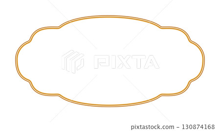 Gold 3d frame. Indian window, arabic border, islamic ornamental decorative element, morocco shapes. Vector illustration for invitation, greeting card, decorative design Gold 3d frame. Indian window, arabic border, islamic ornamental decorative element, morocco shapes. Vector illustration for invitation, greeting card, decorative design 130874168