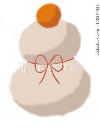 Simple Kagami mochi (with ribbon) Simple Kagami mochi (with ribbon) 130874428