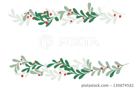 聖誕花圈插圖。 12月聖誕節材料。冬青冬季聖誕框架背景。 聖誕花圈插圖。 12月聖誕節材料。冬青冬季聖誕框架背景。 130874582