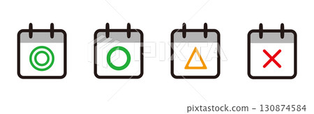 時刻表可用性和擁塞狀態圖示集(可用、預定、暫定、不可用) 時刻表可用性和擁塞狀態圖示集(可用、預定、暫定、不可用) 130874584