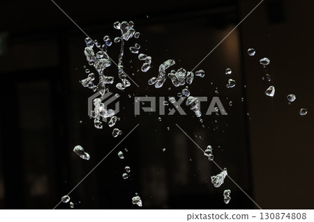 Slow motion image of the moment when the spray floats in the air 130874808