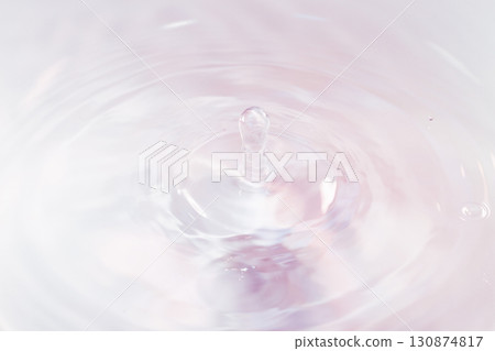 Drops of water falling on the surface of the water. 130874817