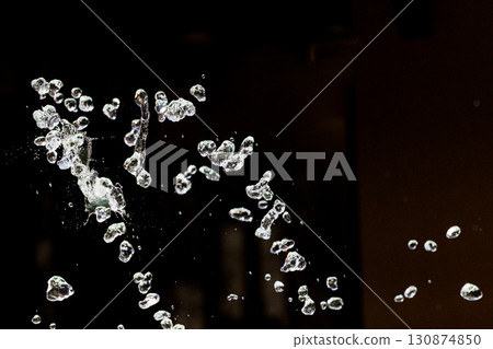 Slow motion image of the moment when the spray floats in the air 130874850