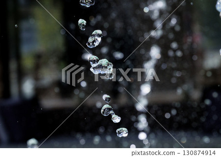 Slow motion image of the moment when the spray floats in the air Slow motion image of the moment when the spray floats in the air 130874914