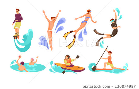 Explore a Wide Variety of Water Sports and Exciting Activities for Enjoying Summer Fun 130874987