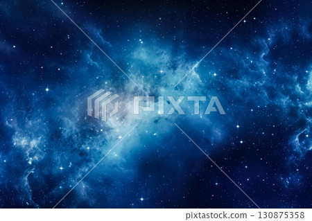 Blue sky with many stars. 130875358