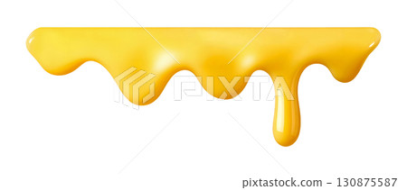 Material dripping with melted cheese 130875587