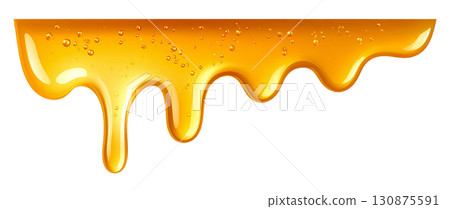 Golden honey and shiny liquid 130875591