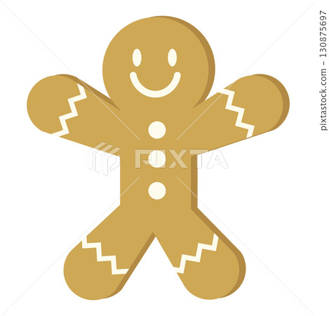 可愛的薑餅人插圖 可愛的薑餅人插圖 130875697