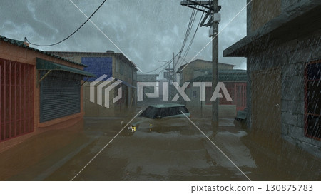 A submerged house 130875783