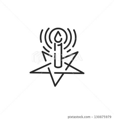 Pentagram Candle Icon Pentagram Candle Icon 130875979