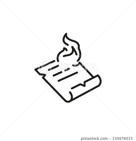 Burning Scroll Icon 130876015