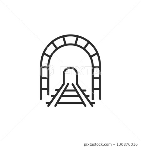 Railway Tunnel Icon 130876016