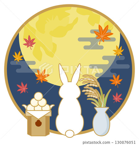 觀月圈_背後的兔子_帶輪廓 130876051