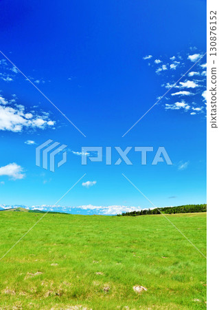 長野縣美原高原藍天農場風景 130876152