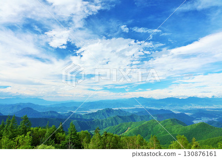 Nagano Prefecture, Utsukushigahara Plateau, blue sky scenery 130876161