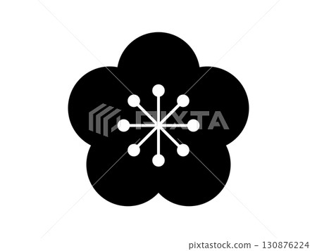 Plum icon monochrome 130876224
