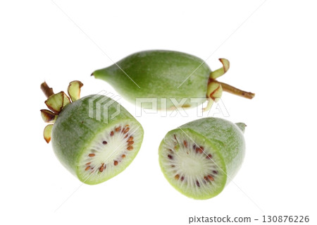 Actinidia japonica fruit and cross section 130876226